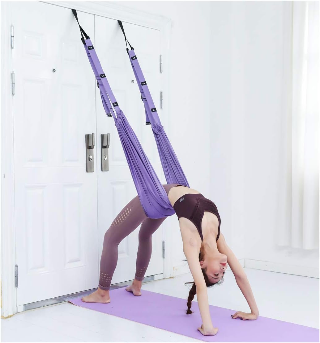 Leg Stretcher Strap, Stretching Equipment with Door Anchor Flexibility Trainer Backbend