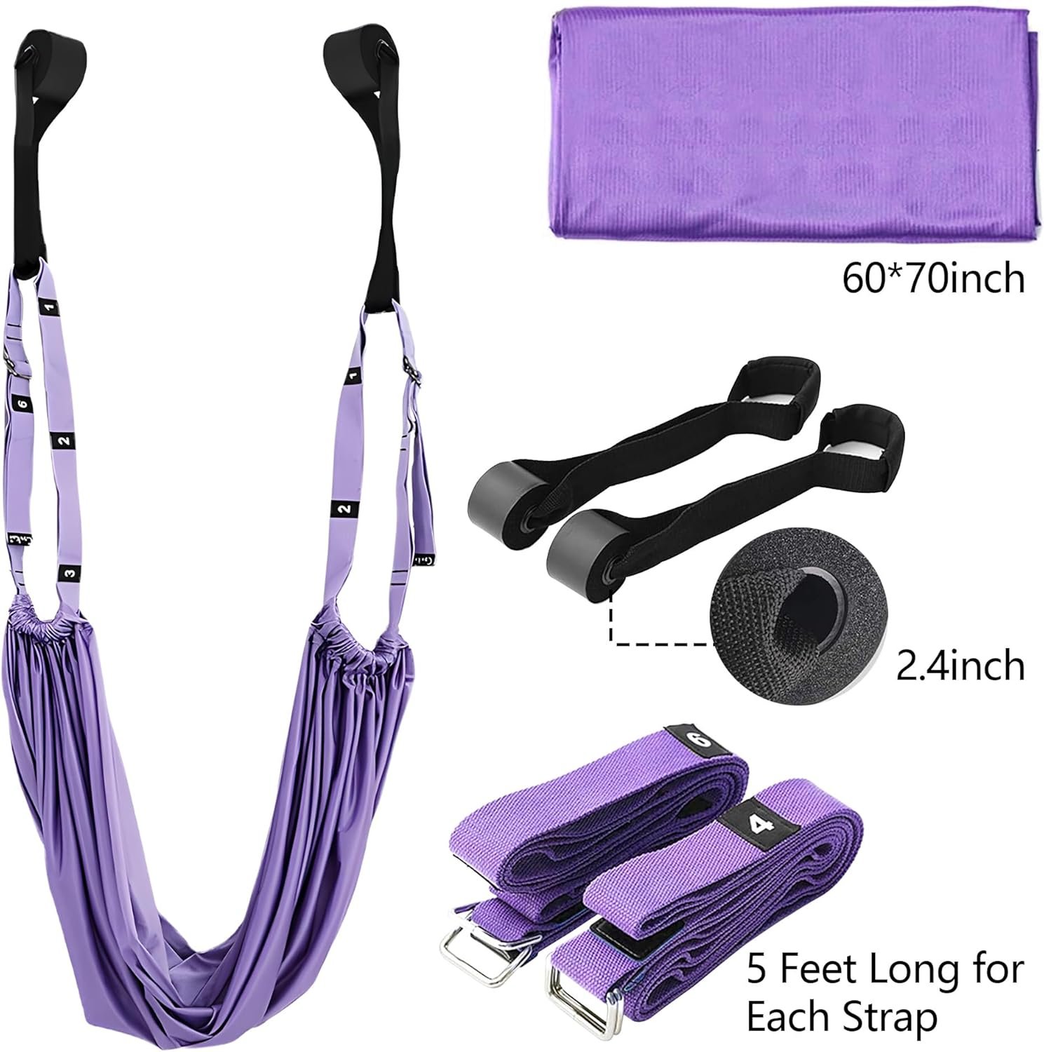 Leg Stretcher Strap, Stretching Equipment with Door Anchor Flexibility Trainer Backbend - Image 5