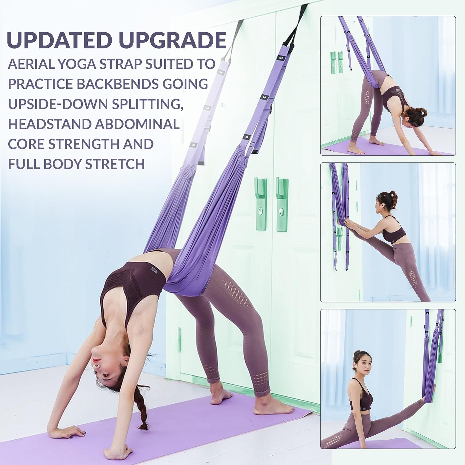 Leg Stretcher Strap, Stretching Equipment with Door Anchor Flexibility Trainer Backbend - Image 7